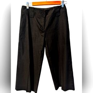 WHBM WHITE HOUSE BLACK MARKET Legacy Linen Blend Crop Wide Leg Pants Size 6